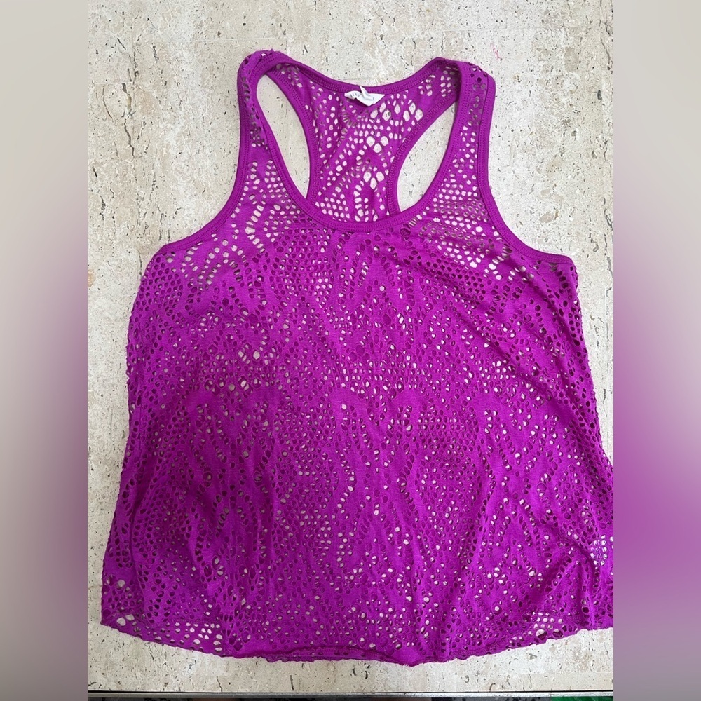 Aeropostale Mesh Racerback Tank Top Size Medium